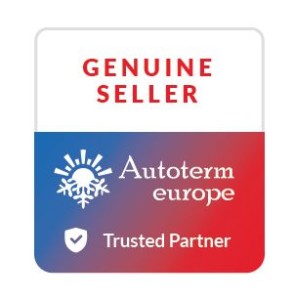 Logo Grafik mit Schrift offizieller Autoterm Partner genuine seller